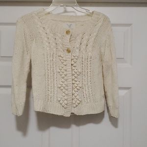 AMERICAN EAGLE creme button down Sweater